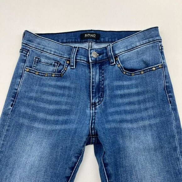 Buffalo David Bitton Skinny Embroidered Ankle Jeans Mid Rise Size 28 Waist - Picture 3 of 9